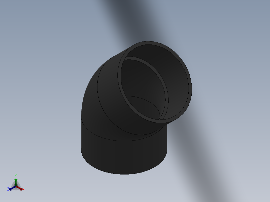 ELBOW_DN350_PN10_U-PVC正等轴测图