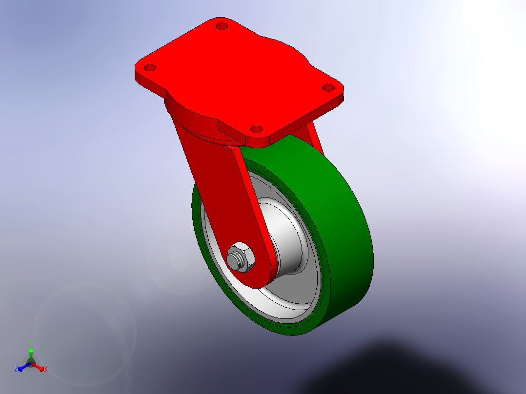 脚轮PARTserver50500463正等轴测图