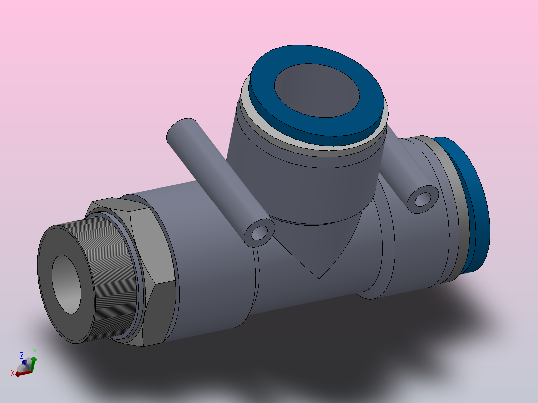 IPD-G 螺纹侧三通-G螺纹_IPD15-G04主视图