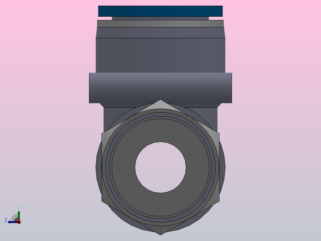 IPD-G 螺纹侧三通-G螺纹_IPD15-G04右视图