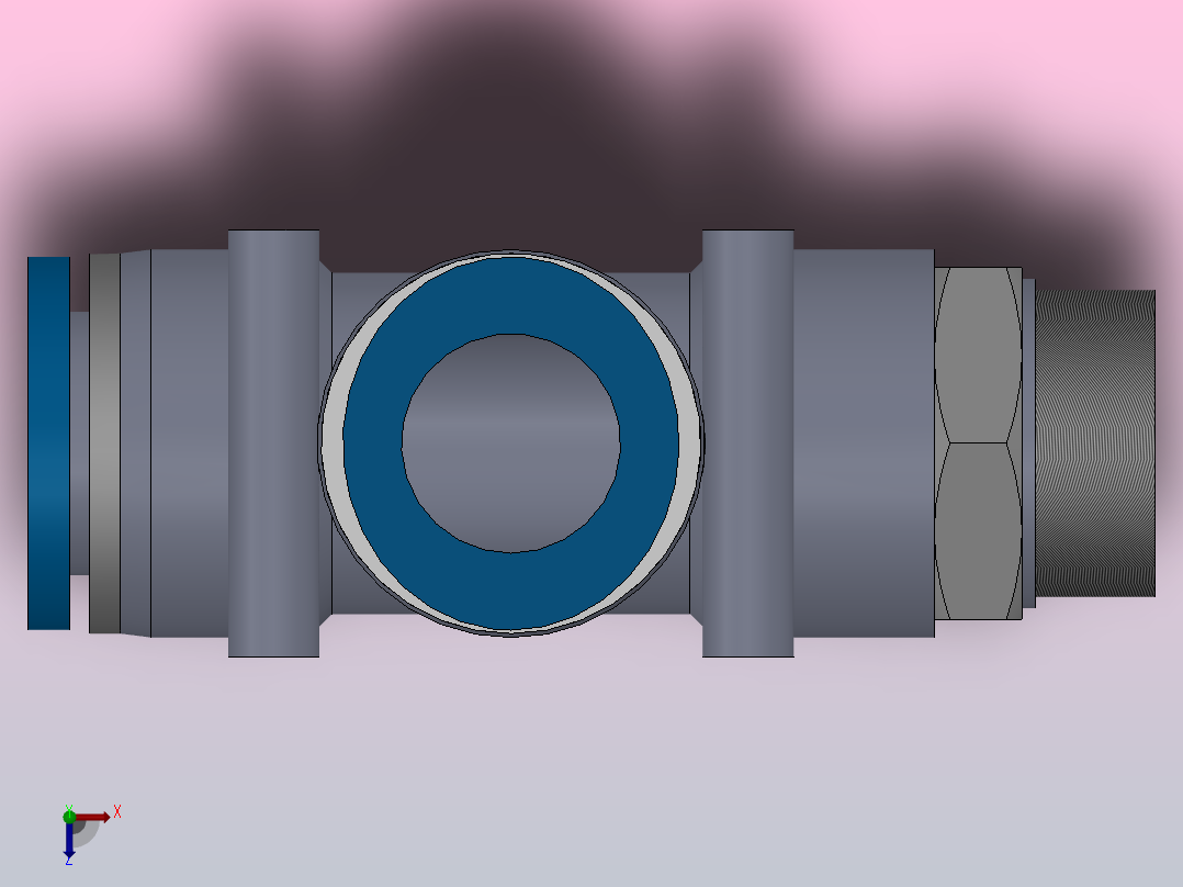 IPD-G 螺纹侧三通-G螺纹_IPD15-G04俯视图