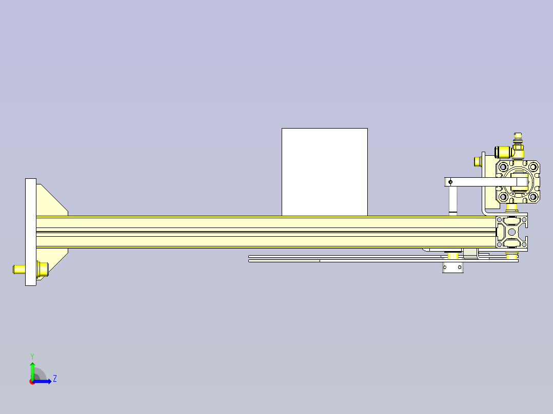 一种门开关机构3D图纸左视图