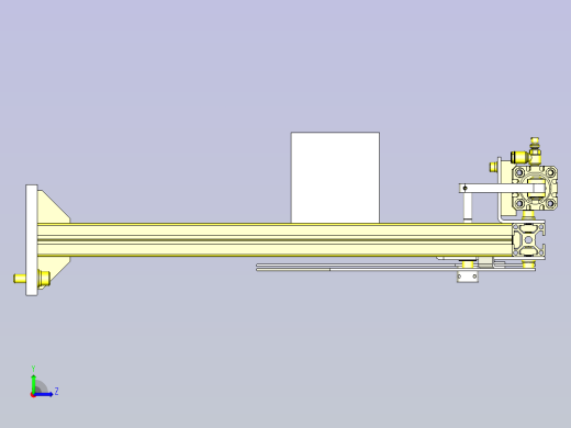 一种门开关机构3D图纸左视缩略图