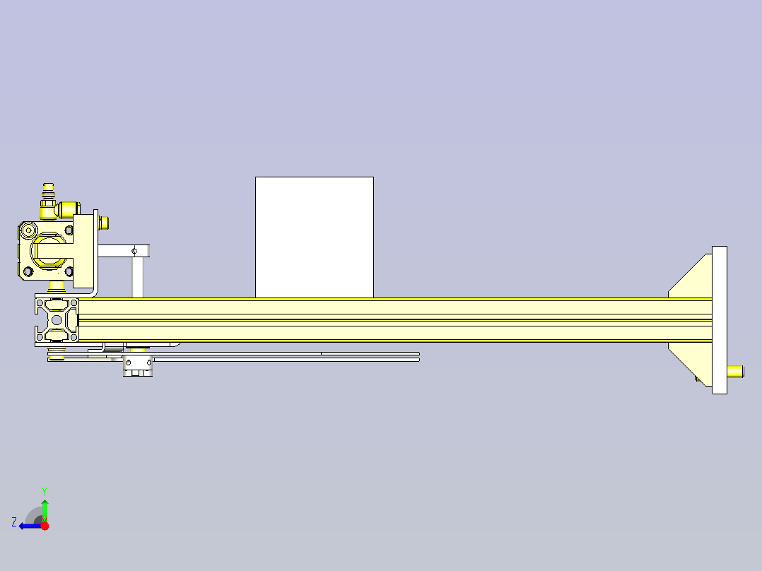 一种门开关机构3D图纸右视图