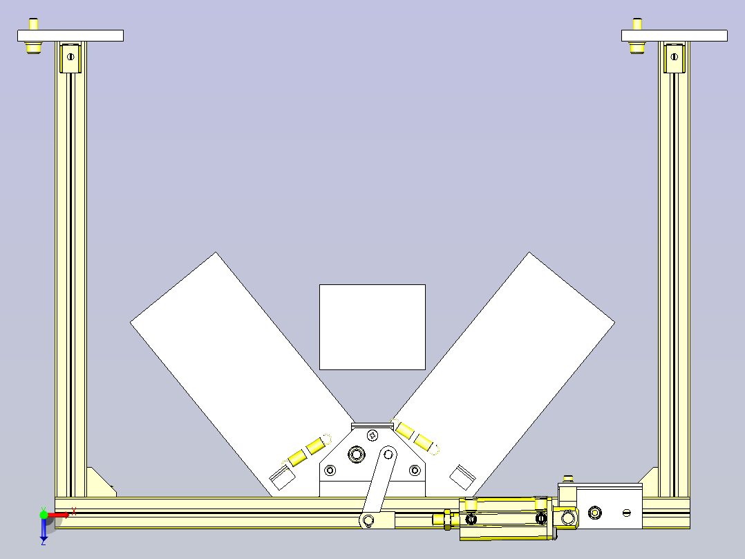 一种门开关机构3D图纸俯视图