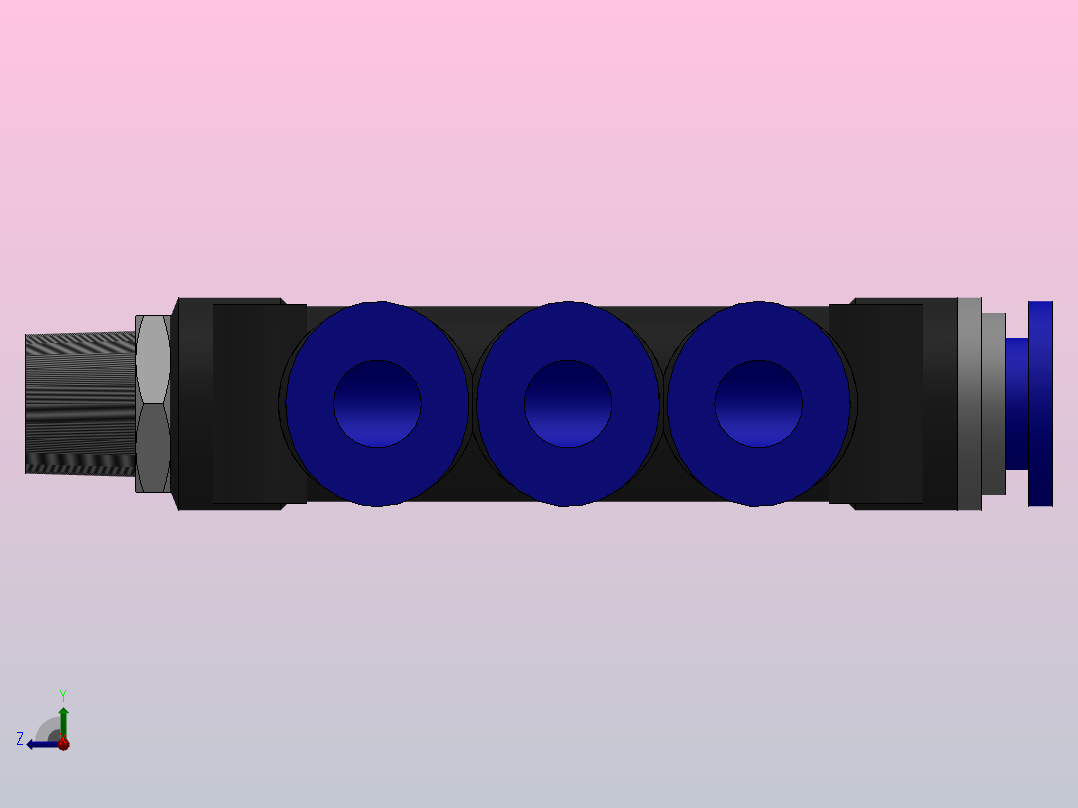 PKD 螺纹五通[PKD06-01]右视图