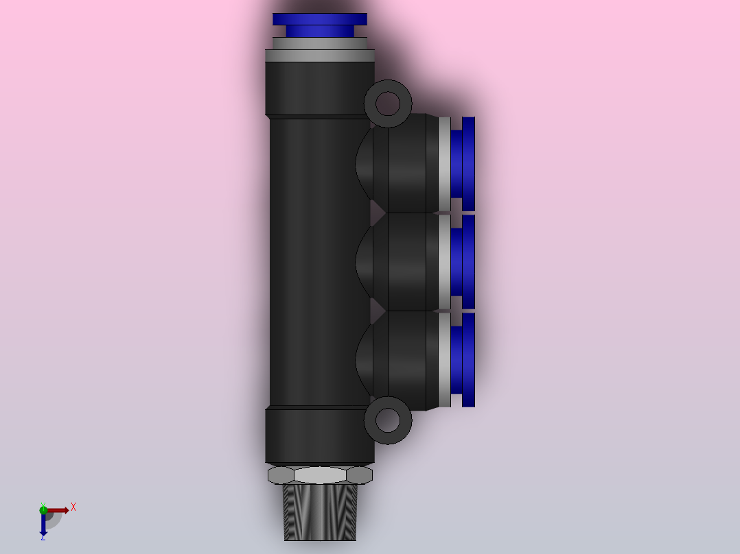 PKD 螺纹五通[PKD06-01]俯视图