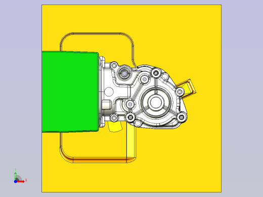 发动机下壳体铝铸模前视缩略图