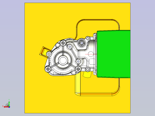 发动机下壳体铝铸模后视缩略图