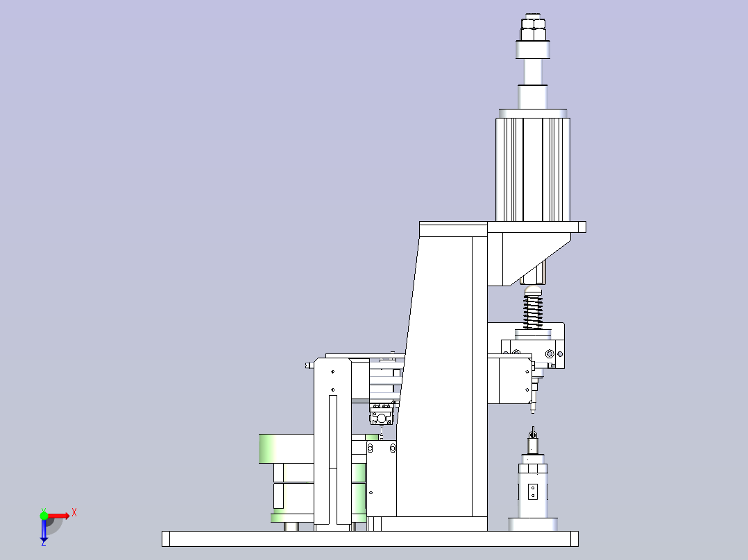 一款阀体挡圈自动装配3D模型俯视图