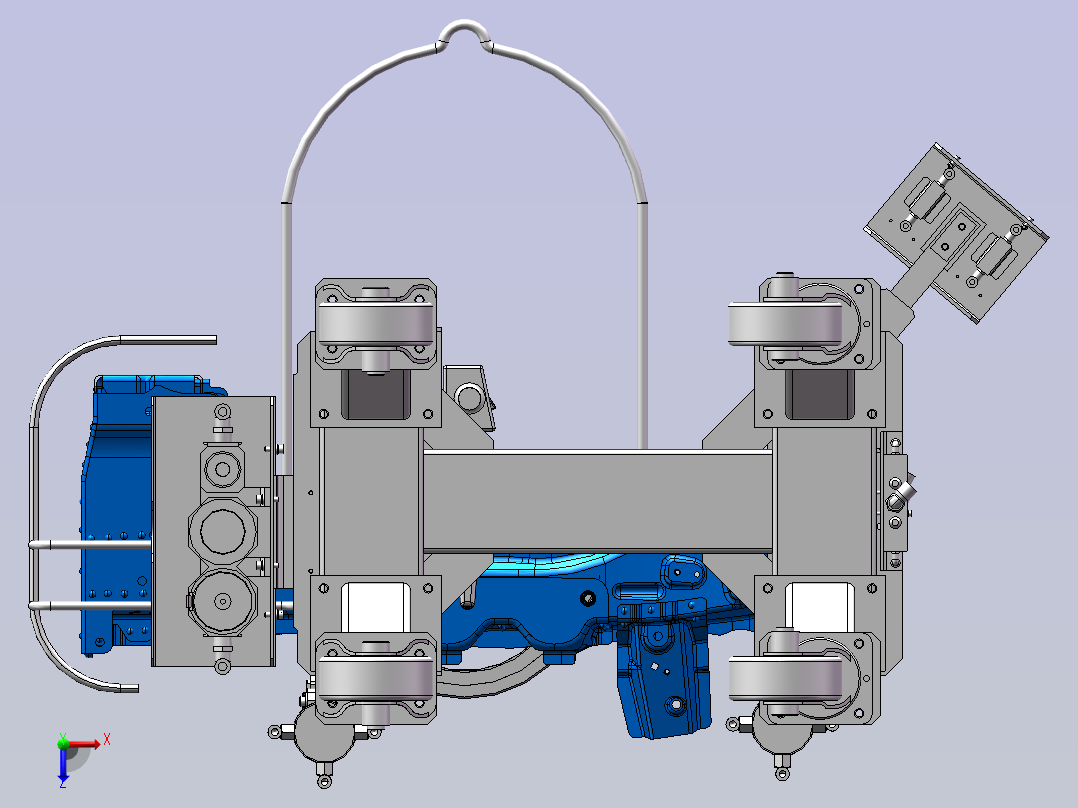 前纵梁焊接夹具俯视图