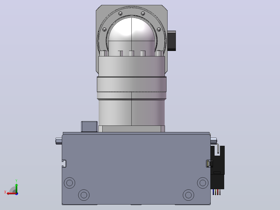 DMG135-FCM齿轮齿条模组直线滑台（电机前折）[DMG135-L11S400-PS400-C2U-FCM-P7]后视图