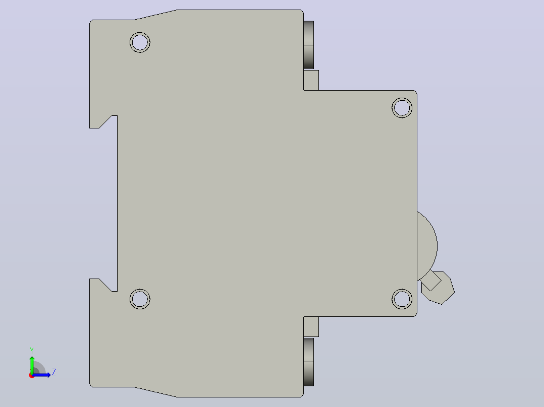断路器DZ47-63左视图