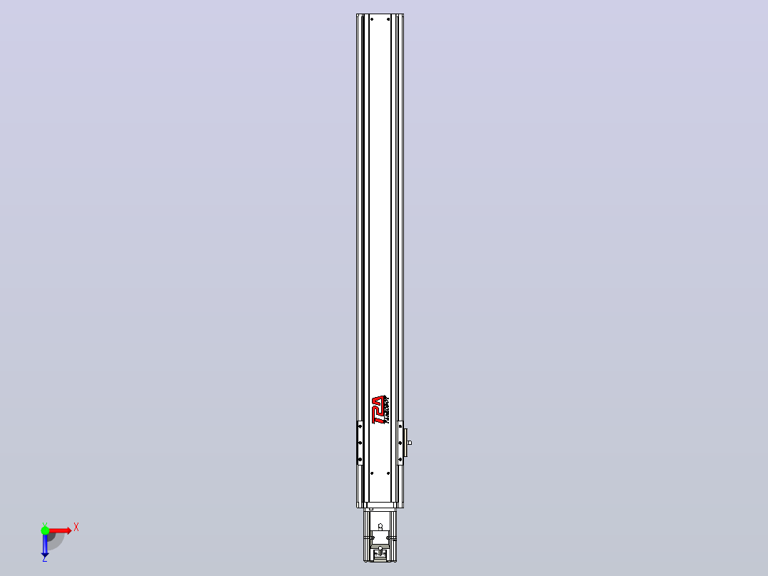 日规模组半封闭丝杆TPA-HNR-85S-1610C-L700-M-C-P20-N3俯视图