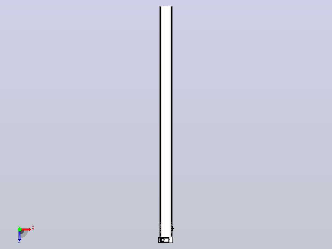 皮带直线轴半封闭可选导轨TPA-HNB-140D-120-L2300-RU-Y-P40-N3俯视图