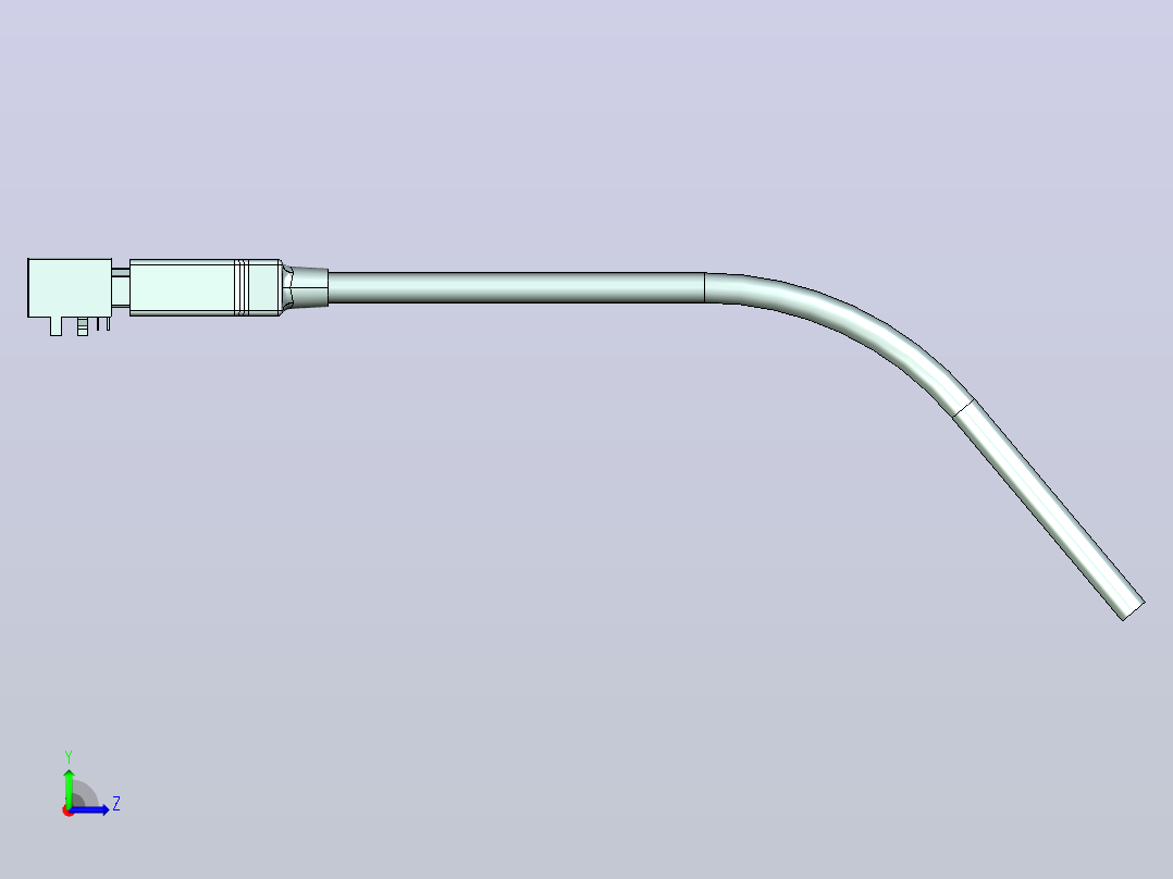 USB-typeB 线及卧式插座左视图