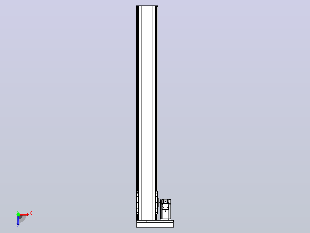 日规模组半封闭丝杆TPA-HNR-120D-1610C-L1000-MR-C-P40-N3俯视图