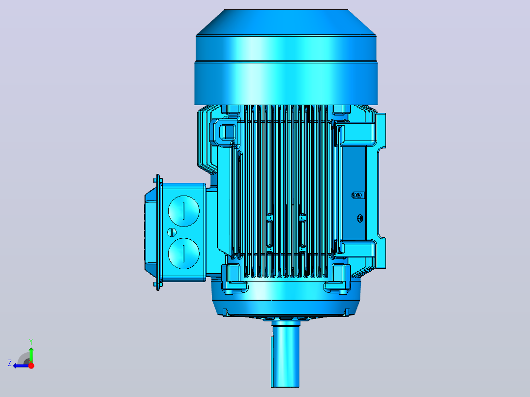 电机- ABB M2BAX225SM_B3右视图