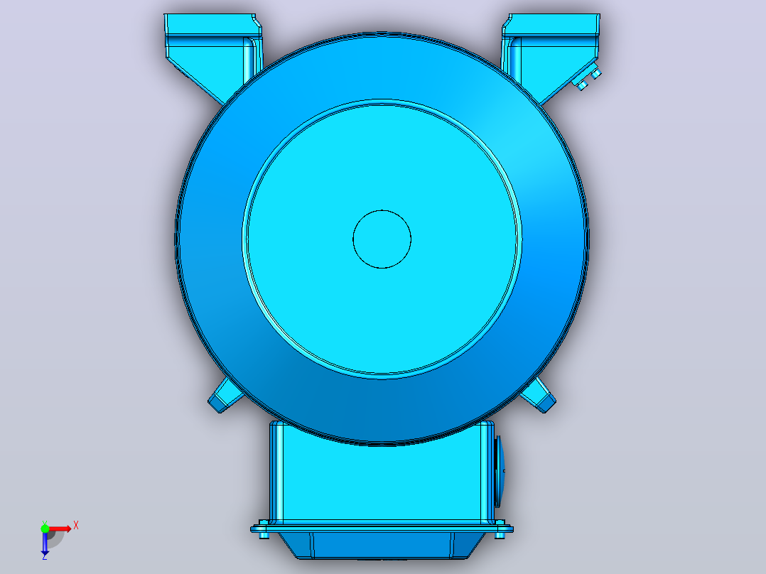 电机- ABB M2BAX225SM_B3俯视图