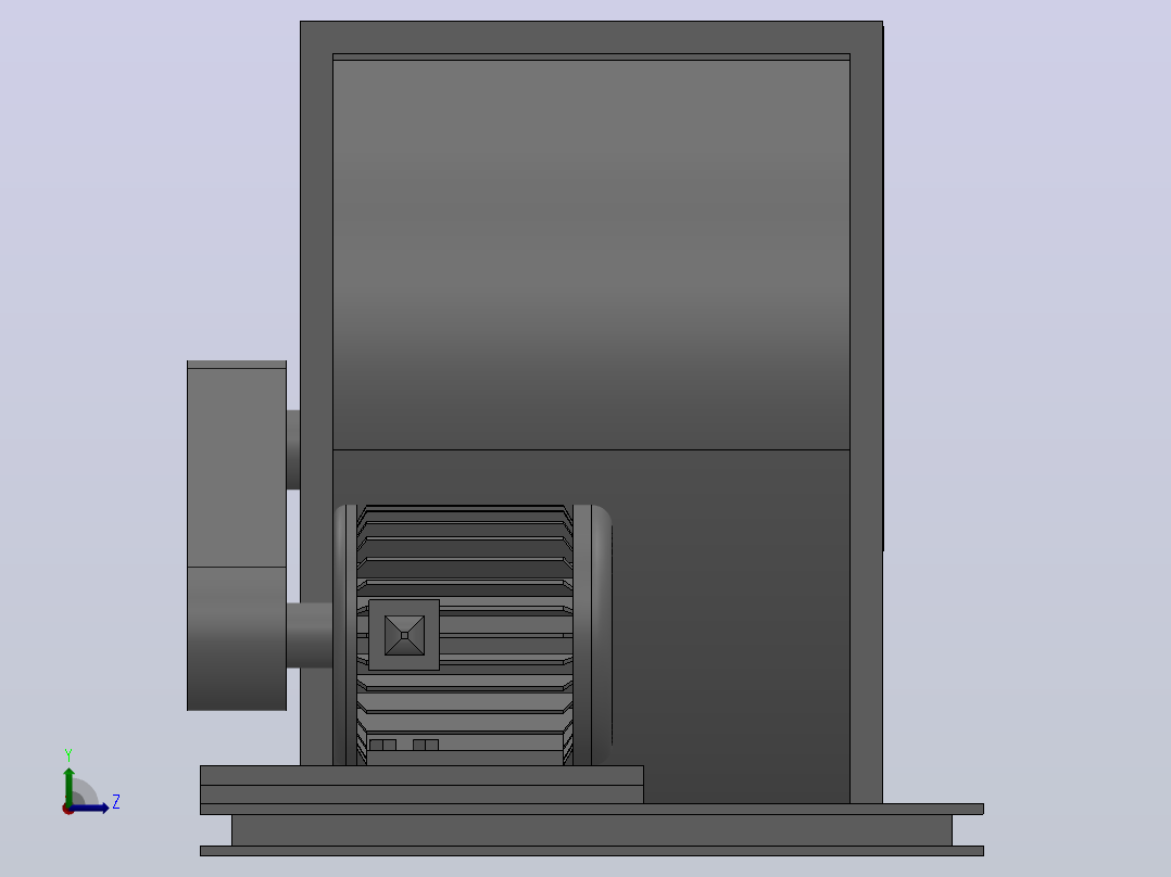 KTS型多翼式离心通风机[KTS-No20”-左180°-5.5kW]左视图