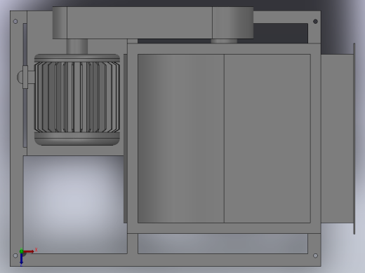 KTS型多翼式离心通风机[KTS-No20”-左180°-5.5kW]俯视缩略图