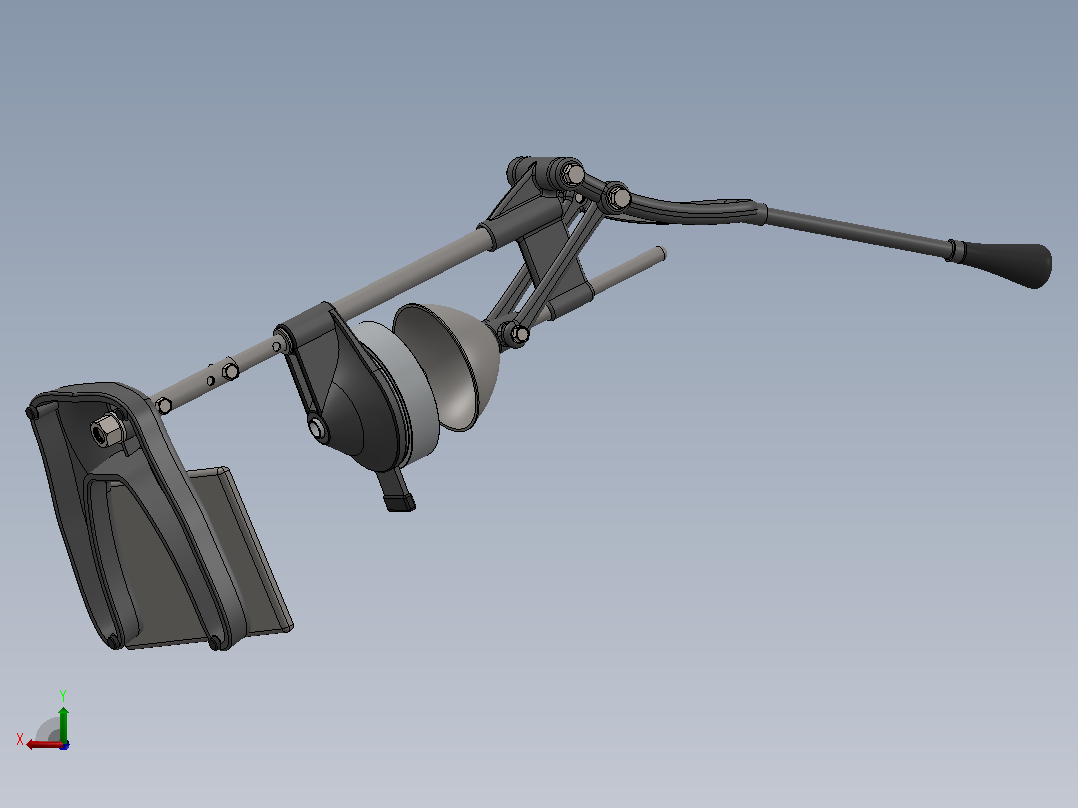 手动榨汁机3D图纸 Solidworks设计后视图