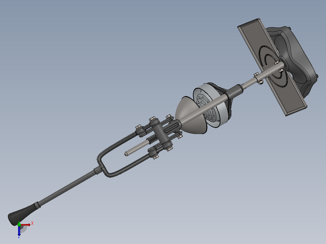 手动榨汁机3D图纸 Solidworks设计俯视图
