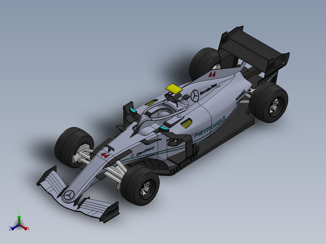 梅赛德斯-AMG 马石油 F1主视图