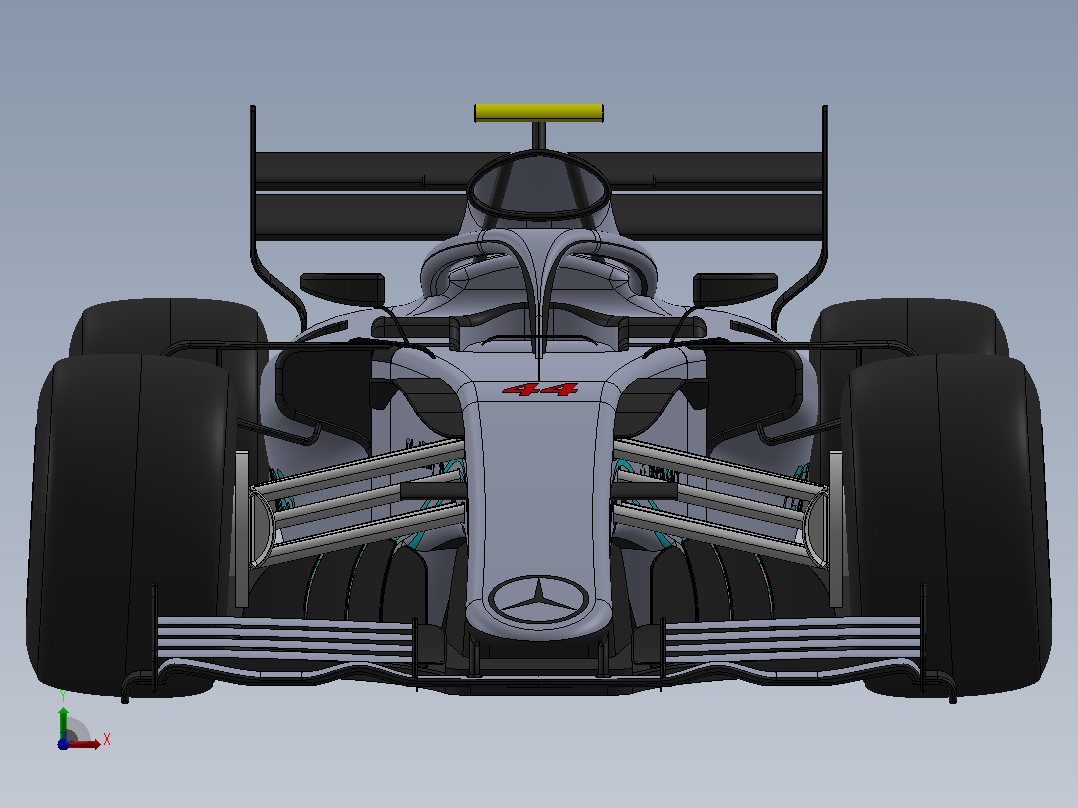 梅赛德斯-AMG 马石油 F1前视图