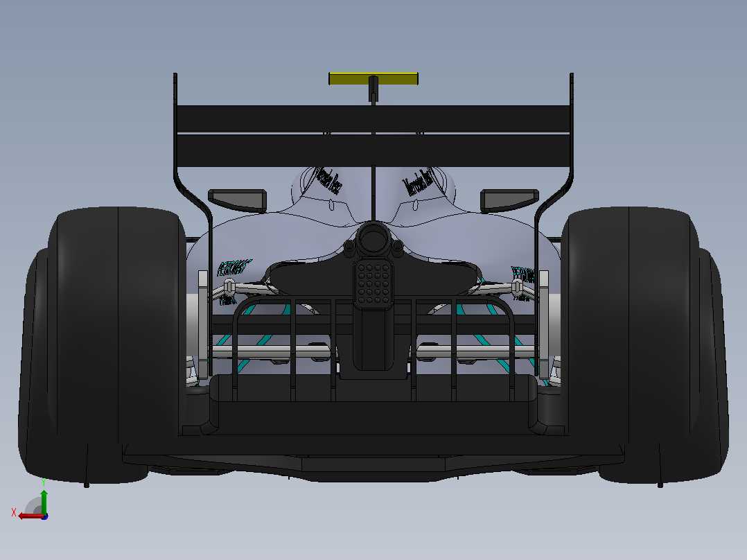 梅赛德斯-AMG 马石油 F1后视图
