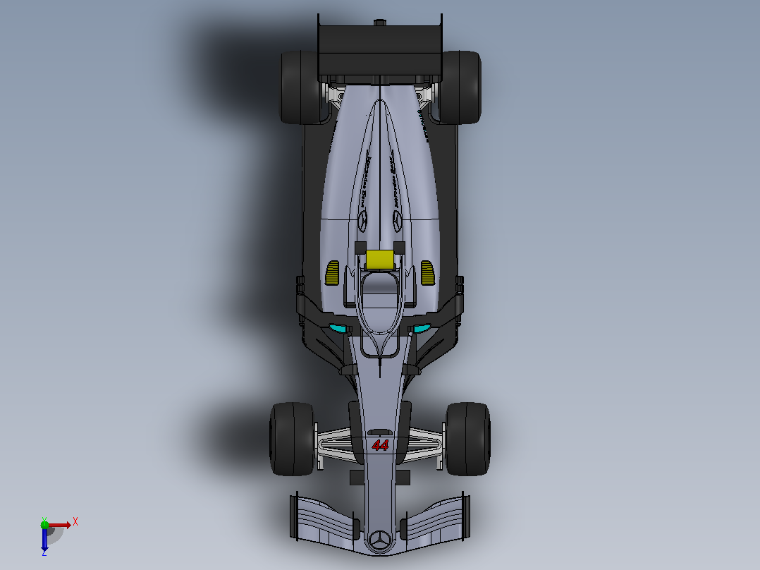 梅赛德斯-AMG 马石油 F1俯视图