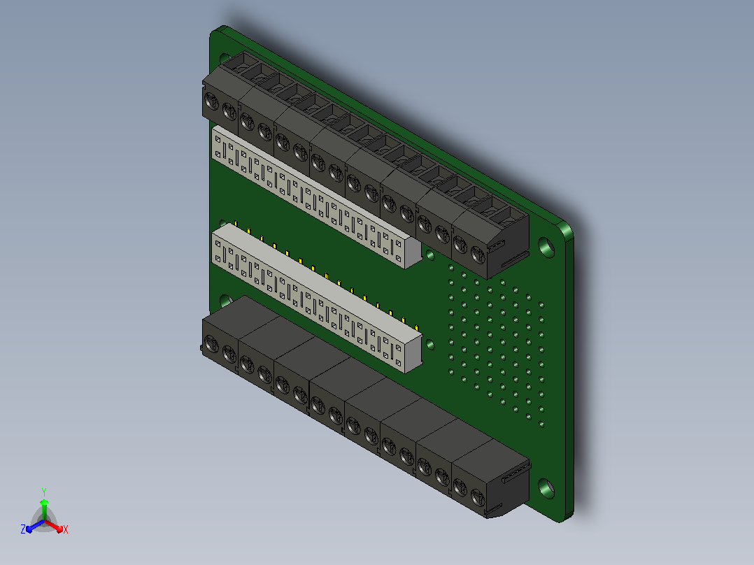 Arduino 螺丝端子正等轴测图