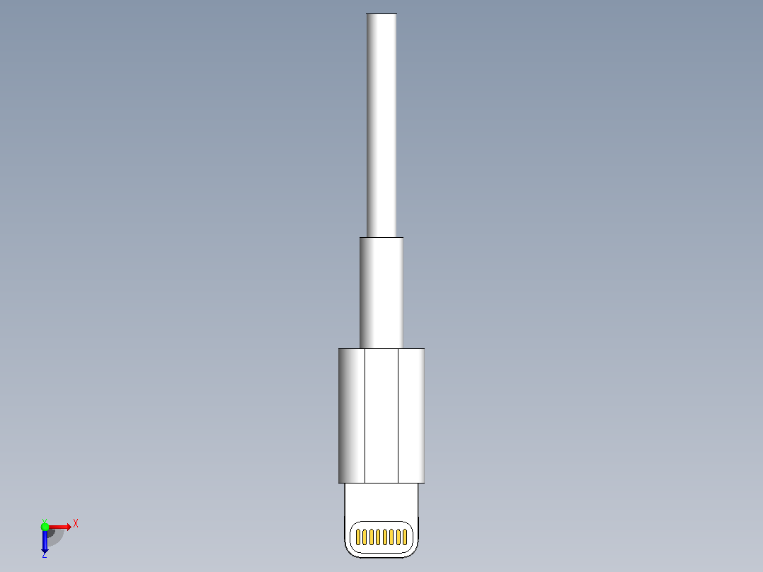充电器电缆连接器俯视图