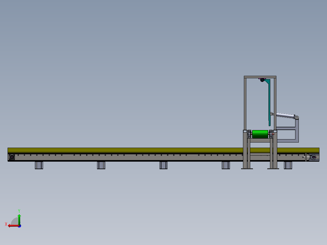 生产流水线后视图