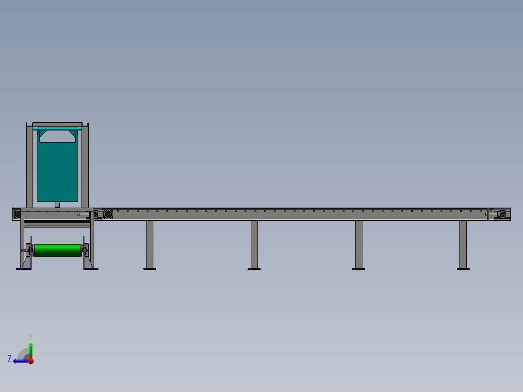 生产流水线右视图