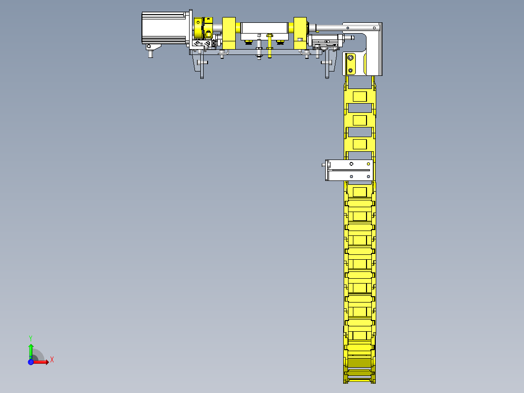工件反转组件前视图