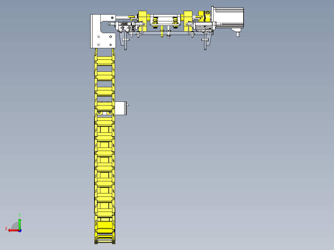 工件反转组件后视图