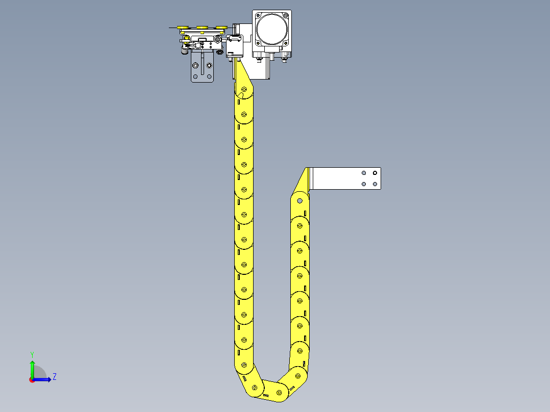 工件反转组件左视图