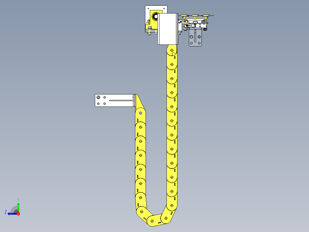 工件反转组件右视图