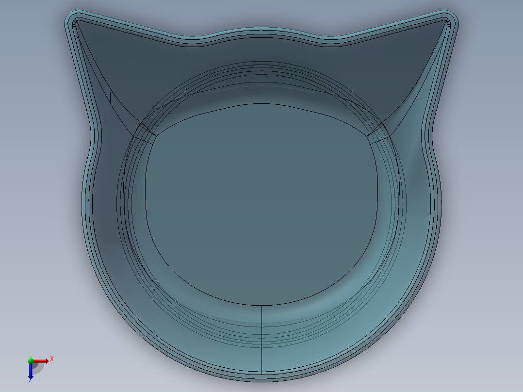 猫猫杯子俯视图