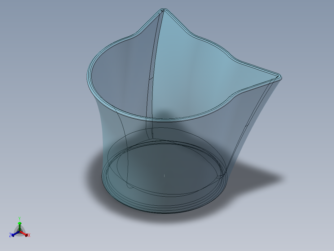 猫猫杯子正等轴测图