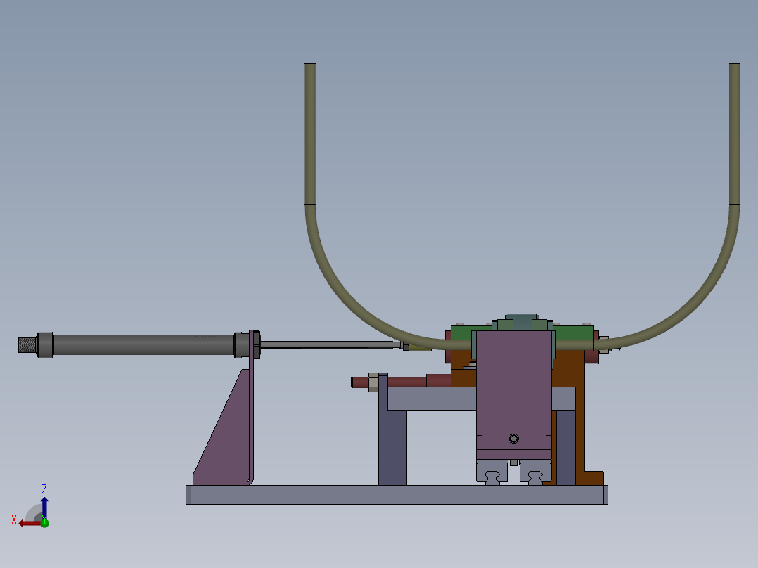 转子卡簧自动组装后视图
