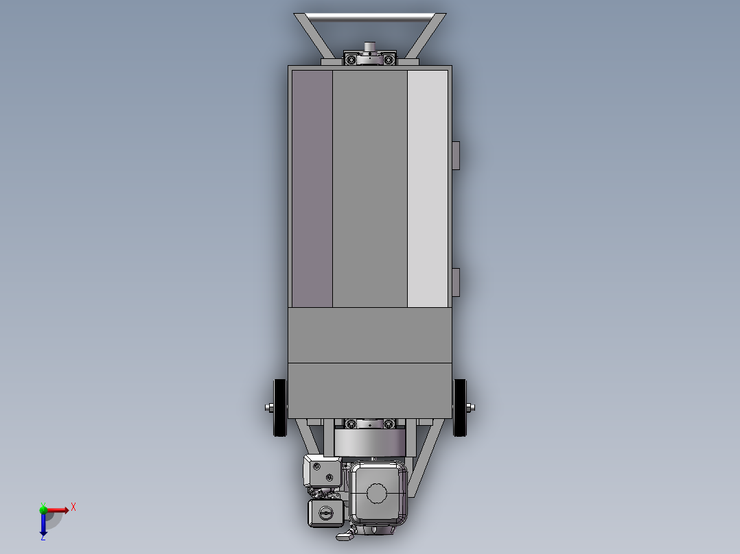 皮带螺旋黑胡椒脱粒机设计俯视图