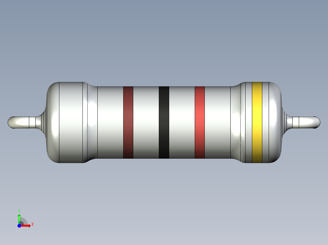 无源元件封装-RES-2W-H-MO前视图
