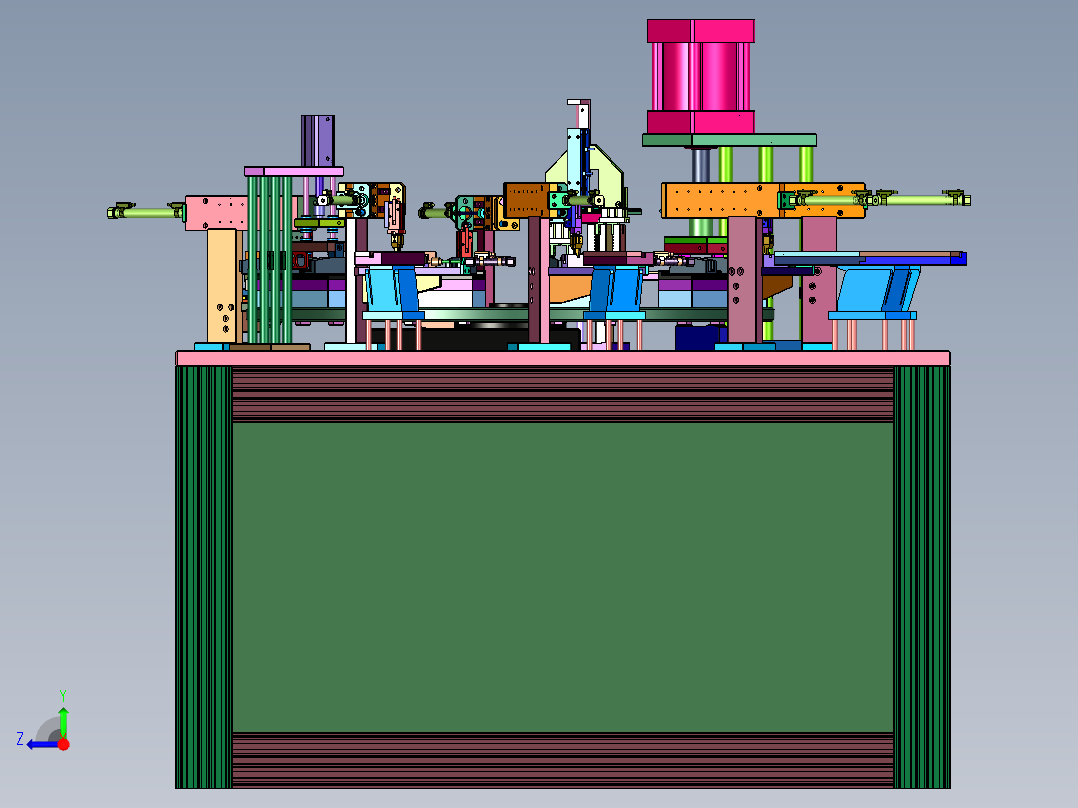 L型万能充电头内部插装机右视图