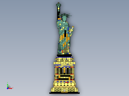 乐高自由女神像前视缩略图