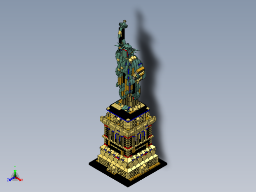 乐高自由女神像正等轴测缩略图
