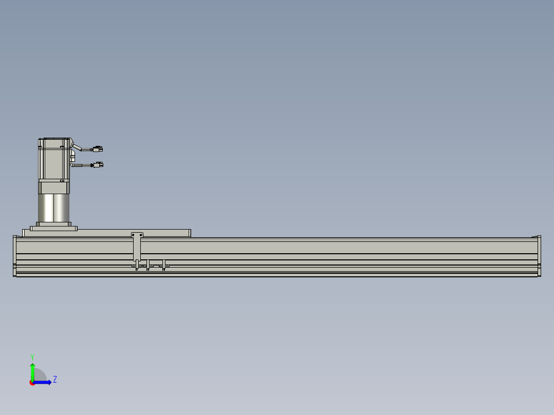 东锦齿条传动DH270G-L167-S850-BU-减速机+750W左视图