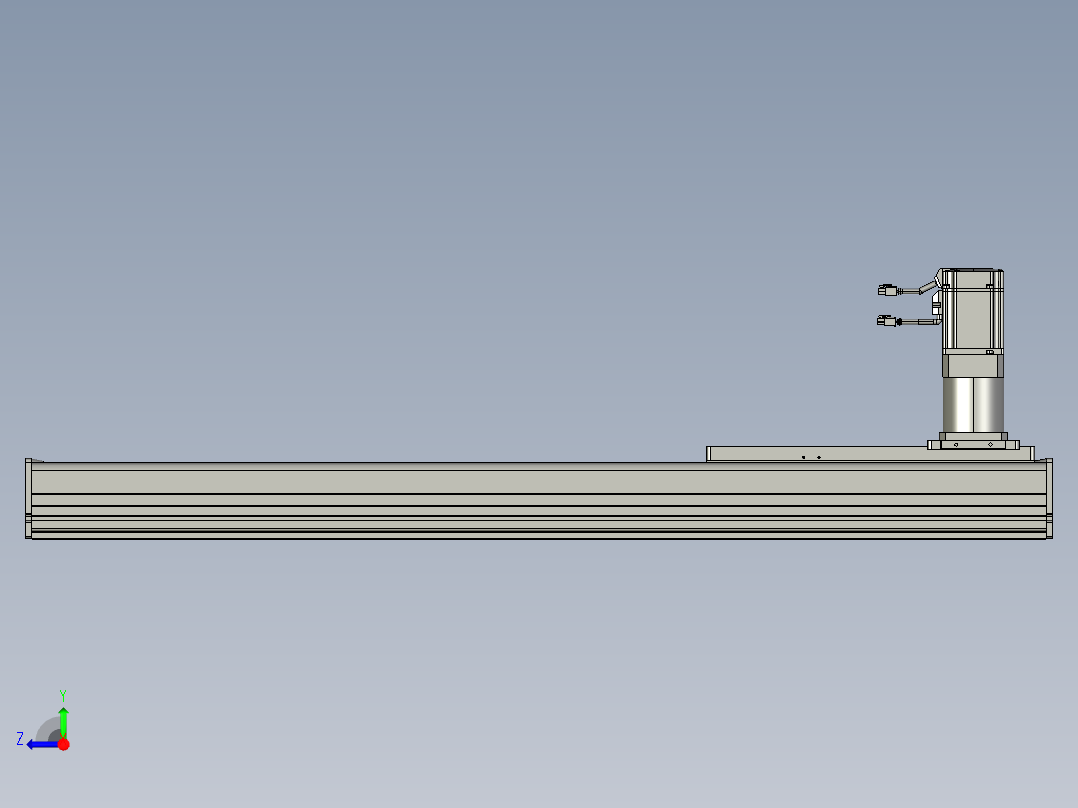东锦齿条传动DH270G-L167-S850-BU-减速机+750W右视图
