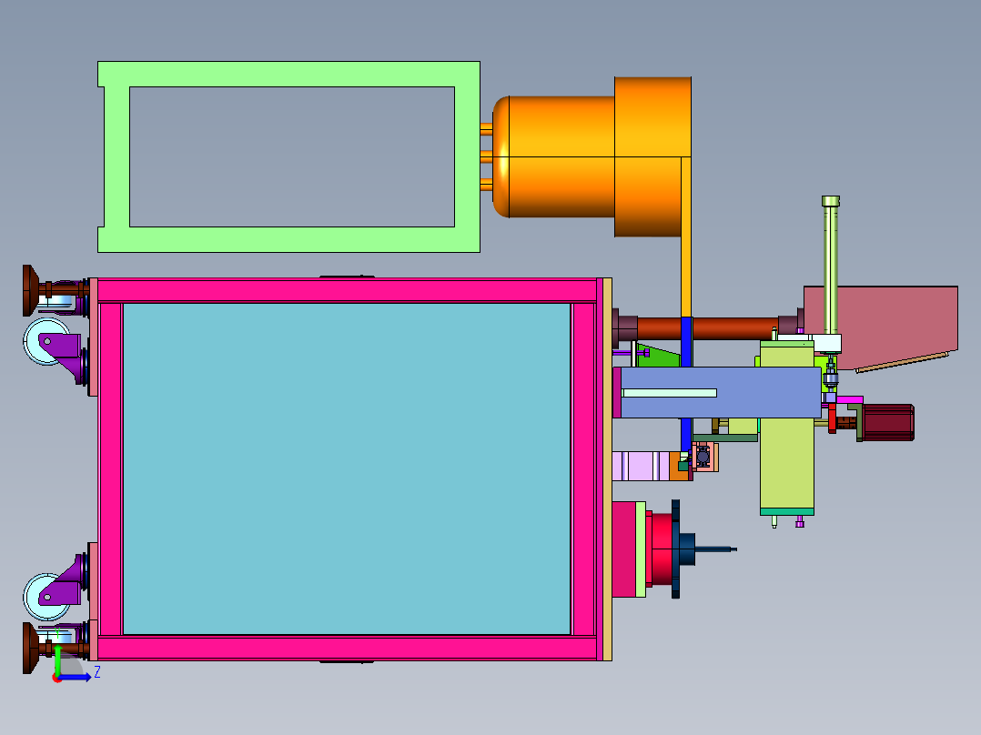 电机转子卡簧装入设备左视图